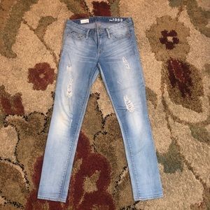 Gap Light Washed Ripped Jeans